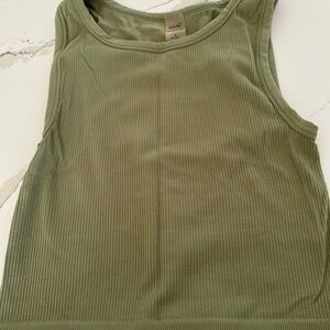 Sunday Best Sage Green Ribbed Tank Top